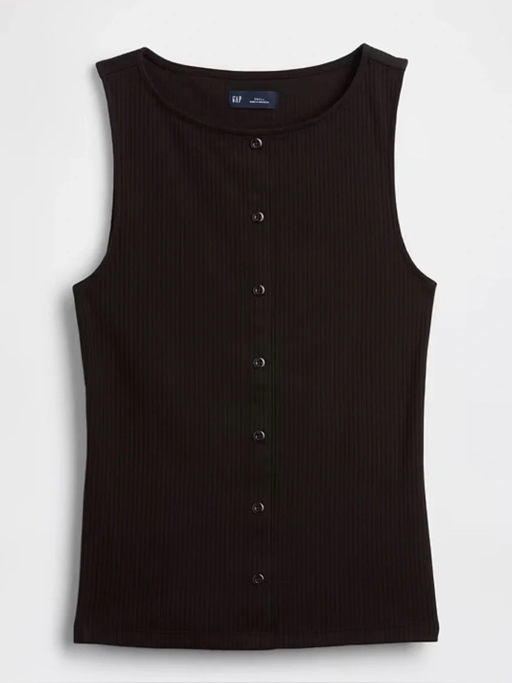 Gap Ribbed Button Detail Sleeveless Top - Picture 4 of 8